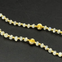 Natural Moonstone | 925 Sterling Silver | Faceted Rondelle Beaded Necklace | 4mm | VVS1 Clarity | 18 Inch Strand