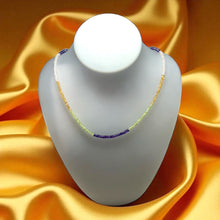 Natural Multi Color Amethyst Peridot Citrine Rose Quartz Necklace | Rondelle 3mm Faceted Cut Gemstone Beads | 16.7 Inch