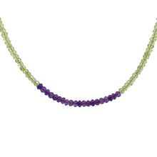 Natural Multi Color Amethyst Peridot Citrine Rose Quartz Necklace | Rondelle 3mm Faceted Cut Gemstone Beads | 16.7 Inch