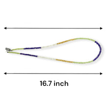 Natural Multi Color Amethyst Peridot Citrine Rose Quartz Necklace | Rondelle 3mm Faceted Cut Gemstone Beads | 16.7 Inch