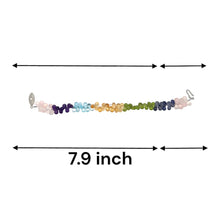 Natural Multi Gemstone Bracelet | Drop Briolette Cut Rose Quartz Iolite Peridot Citrine Blue Topaz Amethyst Beads | 7.9