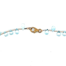 Natural Multi Gemstone Necklace | Drop Briolette Cut Blue Topaz Amethyst Peridot Smoky Quartz Rose Quartz Beads | 14.3