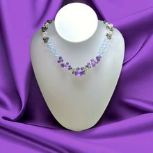 Natural Multi Gemstone Necklace | Drop Briolette Cut Blue Topaz Amethyst Peridot Smoky Quartz Rose Quartz Beads | 14.3