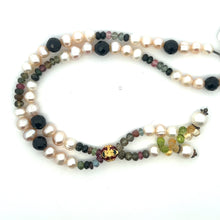 Natural Multi Tourmaline Pearl Citrine Peridot Multi Color Necklace Jewelry