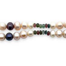 Natural Multi Tourmaline Pearl Peridot Citrine Unique Necklace Jewelry