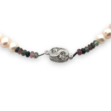 Natural Multi Tourmaline Pearl Peridot Citrine Unique Necklace Jewelry