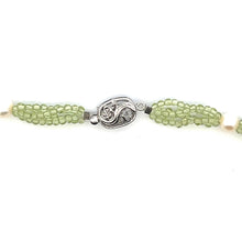 Natural Peridot Blue Topaz Citrine Smooth Pearls Gemstone Necklace
