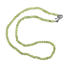 Natural Peridot Choker Necklace | Round 4mm Plain Smooth Cut Gemstone Beads | 15 Inch August Birthstone Jewelry