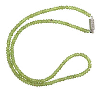 Natural Peridot Gemstone Necklace | Rondelle 4mm Machine Faceted Cut Beads | 18 Inch August Birthstone Jewelry