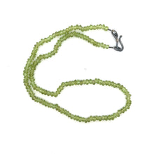 Natural Peridot Gemstone Necklace | Rondelle 5mm Faceted Cut Gemstone Beads | 15.5 Inch August Birthstone Jewelry