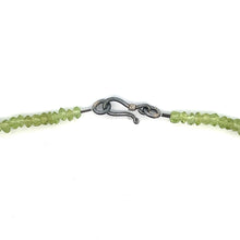 Natural Peridot Gemstone Necklace | Rondelle 5mm Faceted Cut Gemstone Beads | 15.5 Inch August Birthstone Jewelry