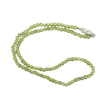 Natural Peridot Gemstone Necklace | Round 4mm Smooth Cut Gemstone Beads | 15.5 Inch August Birthstone Jewelry - Necklace