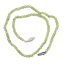 Natural Peridot Gemstone Necklace | Round 4mm Smooth Cut Gemstone Beads | 15.5 Inch August Birthstone Jewelry - Necklace