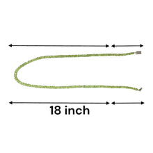 Natural Peridot Handcrafted Necklace | Rondelle 4mm Brilliant Faceted Cut Gemstone Beads | 18 Inch August Birthstone