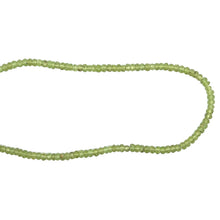 Natural Peridot Handmade Necklace | Rondelle 4mm Machine Faceted Cut Gemstone Beads | 17.5 Inch August Birthstone