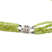 Natural Peridot Multi Layered Station Style Beads Necklace