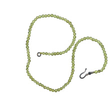 Natural Peridot Necklace | Round 4mm Plain Smooth Cut Gemstone Beads | 15.3 Inch August Birthstone Jewelry - Necklace