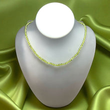 Natural Peridot Necklace | Round 4mm Plain Smooth Cut Gemstone Beads | 15.3 Inch August Birthstone Jewelry - Necklace
