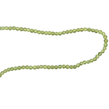 Natural Peridot Necklace | Round 4mm Plain Smooth Gemstone Beads | 15.5 Inch August Birthstone Jewelry - Necklace