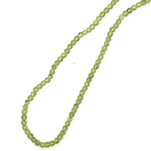 Natural Peridot Necklace | Round 4mm Plain Smooth Gemstone Beads | 15.5 Inch August Birthstone Jewelry - Necklace