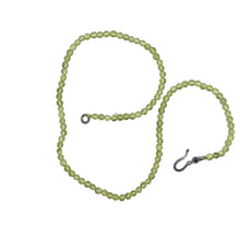 Natural Peridot Necklace | Round 4mm Smooth Cut Gemstone Beads | 15 Inch August Birthstone Jewelry - Necklace