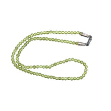 Natural Peridot Necklace | Round 4mm Smooth Cut Gemstone Beads | 15.9 Inch August Birthstone Jewelry - Necklace
