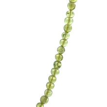 Natural Peridot Necklace | Round 4mm Smooth Cut Gemstone Beads | 15 Inch August Birthstone Jewelry - Necklace