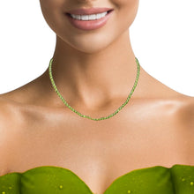 Natural Peridot Necklace | Round 4mm Smooth Cut Gemstone Beads | 15 Inch August Birthstone Jewelry - Necklace