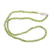 Natural Peridot Necklace | Round 4mm Smooth Plain Gemstone Beads | 16 Inch August Birthstone Handmade Jewelry - Necklace