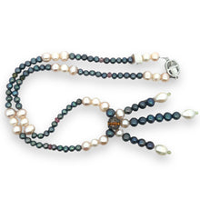 Natural Pink Green Tourmaline Peridot Pearl Multi Color Necklace