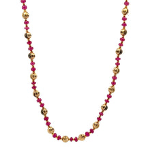Natural Precious Ruby | 925 Sterling Silver | Faceted Rondelle Beaded Necklace | 4mm | Hot Pink | VVS1 Clarity | 18