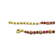 Natural Precious Ruby | 925 Sterling Silver | Faceted Rondelle Beaded Necklace | 4mm | Hot Pink | VVS1 Clarity | 18