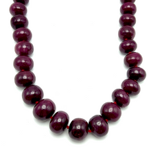 Royal Treasury Natural Ruby Necklace Ultra Statement Rondelle 15-21mm Plain Cut VVS Clarity Crimson Color Gemstone Jewelry For Leadership, Abundance & Confidence