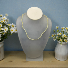 Natural Prehnite | 925 Sterling Silver | Faceted Rondelle Beaded Necklace | 4mm | Light Green | VVS1 Clarity | 18 Inch