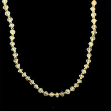 Natural Prehnite | 925 Sterling Silver | Faceted Rondelle Beaded Necklace | 4mm | Light Green | VVS1 Clarity | 18 Inch