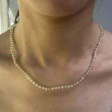 Natural Prehnite | 925 Sterling Silver | Faceted Rondelle Beaded Necklace | 4mm | Light Green | VVS1 Clarity | 18 Inch