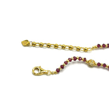 Natural Red Garnet | 925 Sterling Silver | Faceted Rondelle Beaded Necklace | 3mm | VVS1 Clarity | 18 Inch Strand