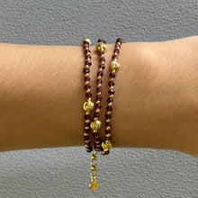 Natural Red Garnet | 925 Sterling Silver | Faceted Rondelle Beaded Necklace | 3mm | VVS1 Clarity | 18 Inch Strand