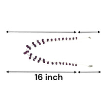 Natural Rhodolite Gemstone Necklace | Briolette Drop 8x5mm Cut Garnet Beads | 16 Inch Unique Birthstone Jewelry