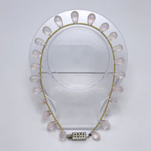 Rose Quartz Natural Briolette Facet Cut Drop Beads Gemstone Bracelet