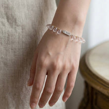 Natural Rose Quartz 8-10mm Briolette Bracelet | 9 Inch Dangle Gemstone Jewelry Everyday Wear - Bracelet