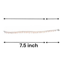 Natural Rose Quartz Gemstone Bracelet | Drop 8x5mm Briolette Cut Gemstone Beads | 7.5 Inch Jewelry for Her - Bracelet