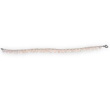 Natural Rose Quartz Gemstone Bracelet | Drop 8x5mm Briolette Cut Gemstone Beads | 7.5 Inch Jewelry for Her - Bracelet