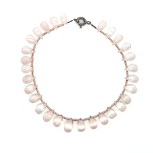 Natural Rose Quartz Gemstone Bracelet | Drop 8x5mm Briolette Cut Gemstone Beads | 7.5 Inch Jewelry for Her - Bracelet