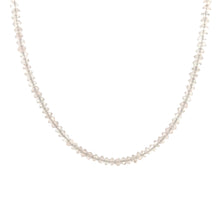 Natural Rose Quartz Necklace | Rondelle 4mm Faceted Cut Gemstone Beads | 18.7 Inch Handmade Jewelry - Necklace