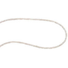 Natural Rose Quartz Necklace | Rondelle 4mm Faceted Cut Gemstone Beads | 18.7 Inch Handmade Jewelry - Necklace