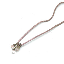 Natural Rose Quartz Pendant 10mm Drop Shape Gemstone With Light Pink Twisted Cord Necklace Symbol Of Love Compassion