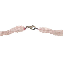 Natural Rose Quartz Rondelle Facet Bead Gemstone Necklace Jewelry