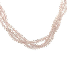 Natural Rose Quartz Rondelle Facet Bead Gemstone Necklace Jewelry