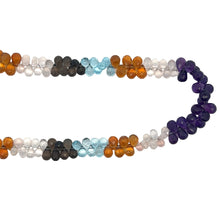 Natural Rose Quartz Smoky Quartz Sky Blue Topaz Citrine Amethyst Gemstone Semi Necklace